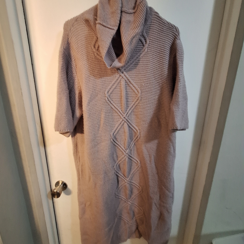 Elegant Gray Cowl Neck Dress